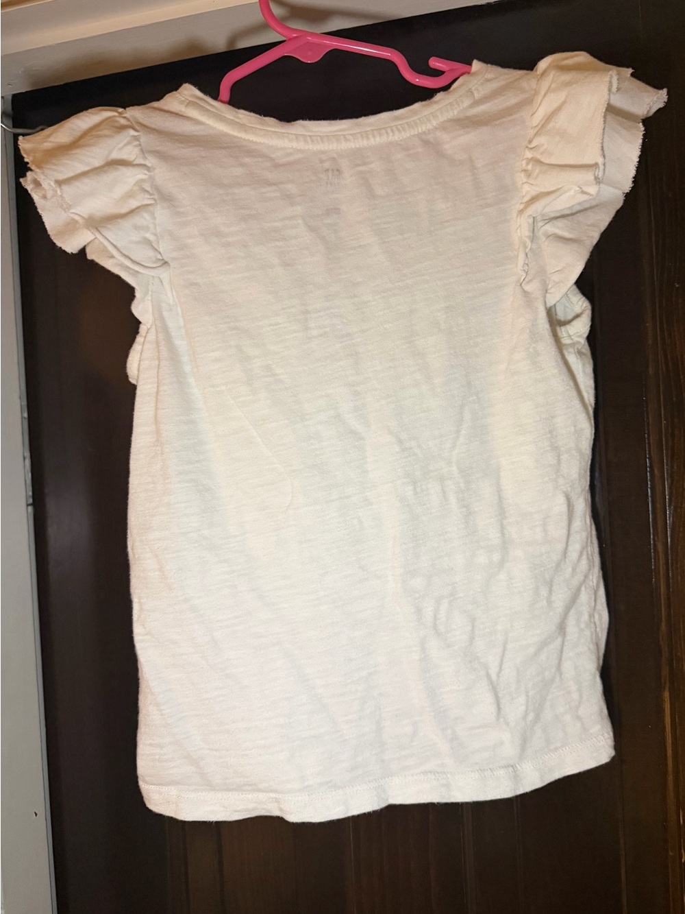 GAP Cream Ruffle Sleeve Tee - Picture 2 of 4
